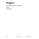 Whirlpool WEE515SALB0 cover sheet diagram