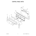 Whirlpool YWFE745H0FH3 control panel parts diagram