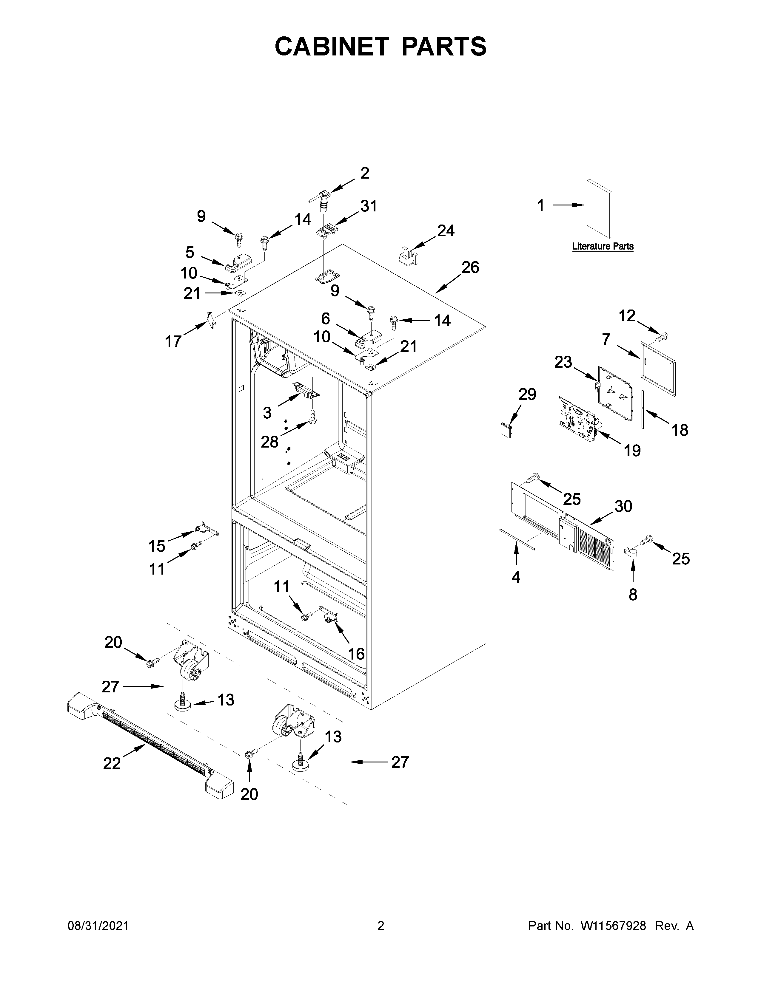 Maytag MFI2570FEB06 cabinet parts diagram