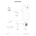 Whirlpool WVW73UC6LS0 hood parts diagram