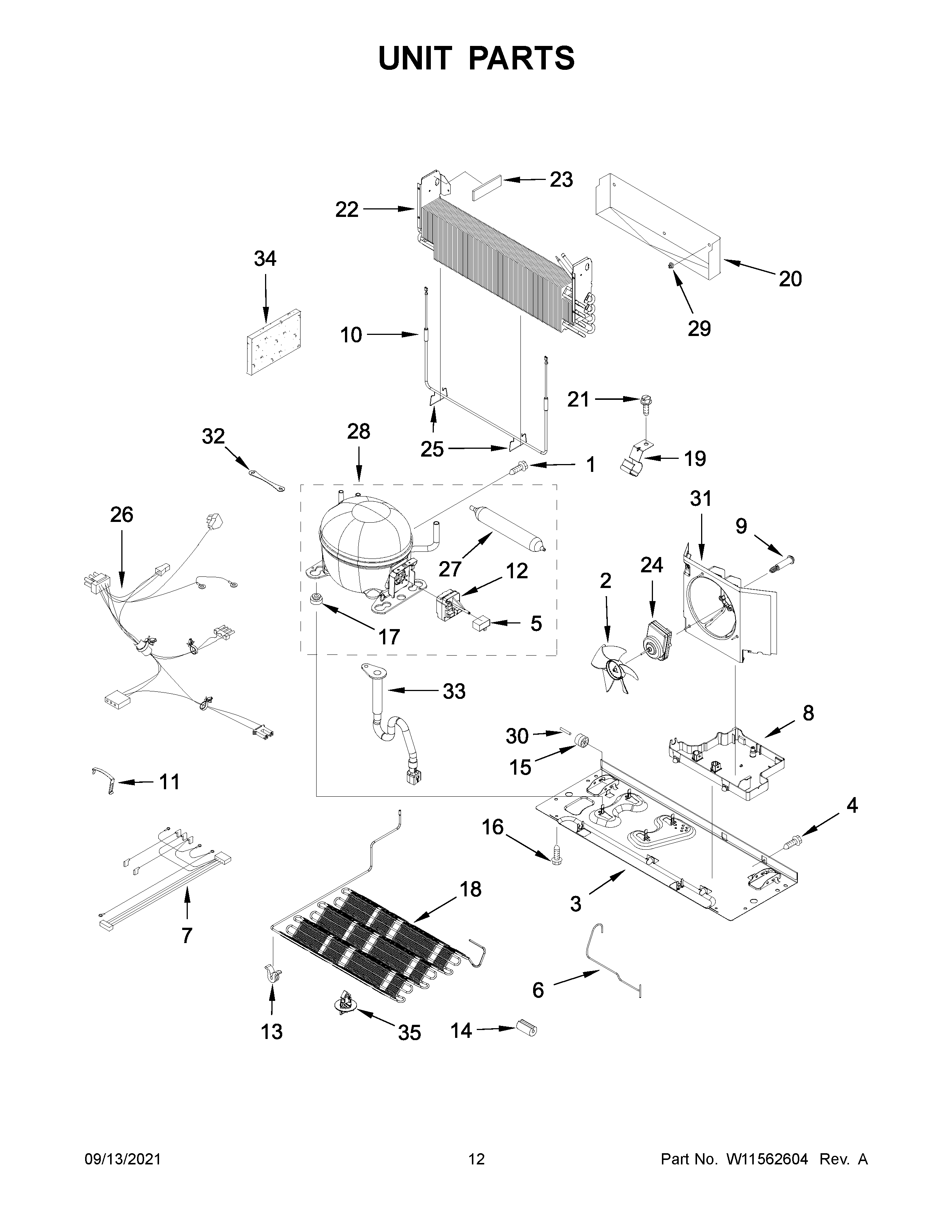 KitchenAid KRFC300EBS05 unit parts diagram