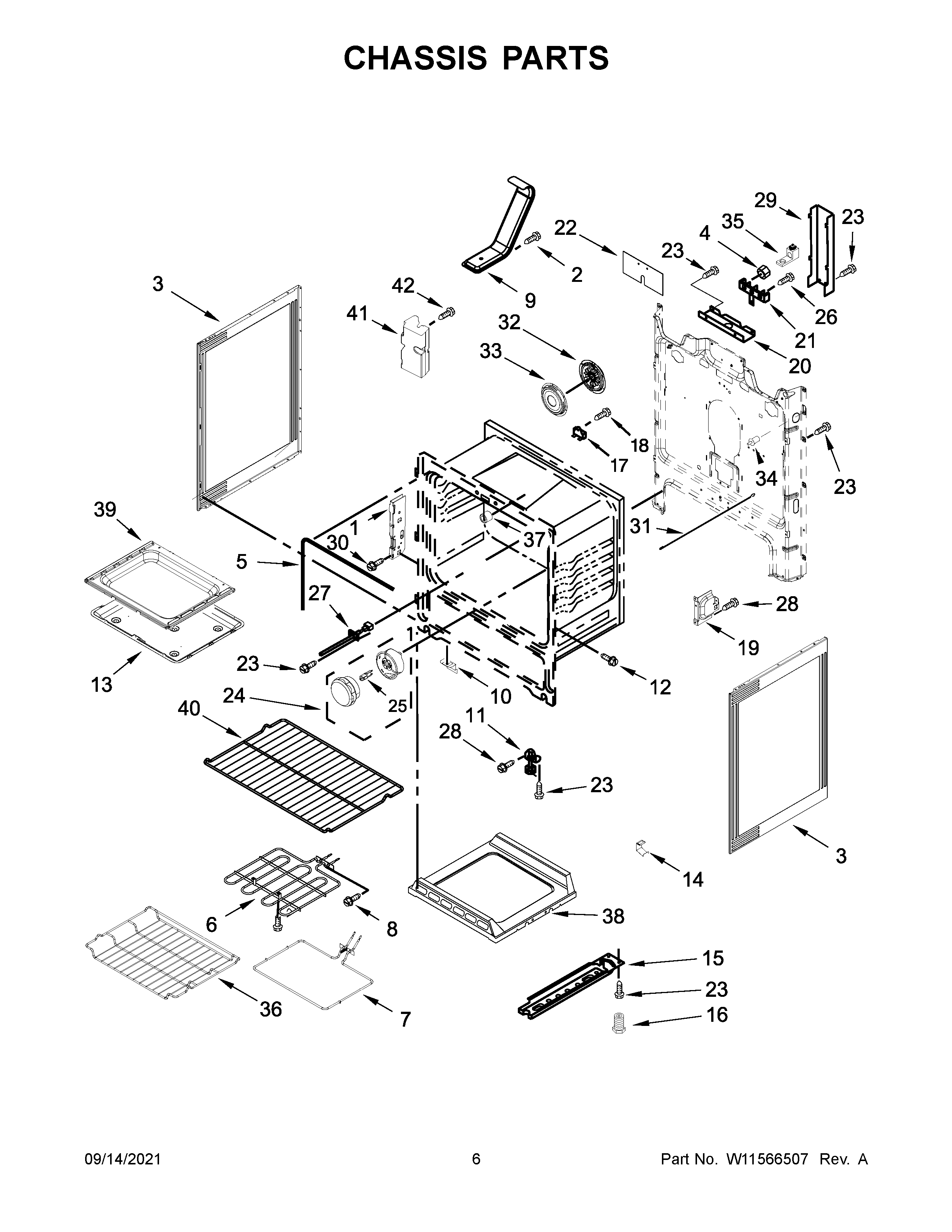Whirlpool WFE975H0HZ2 chassis parts diagram