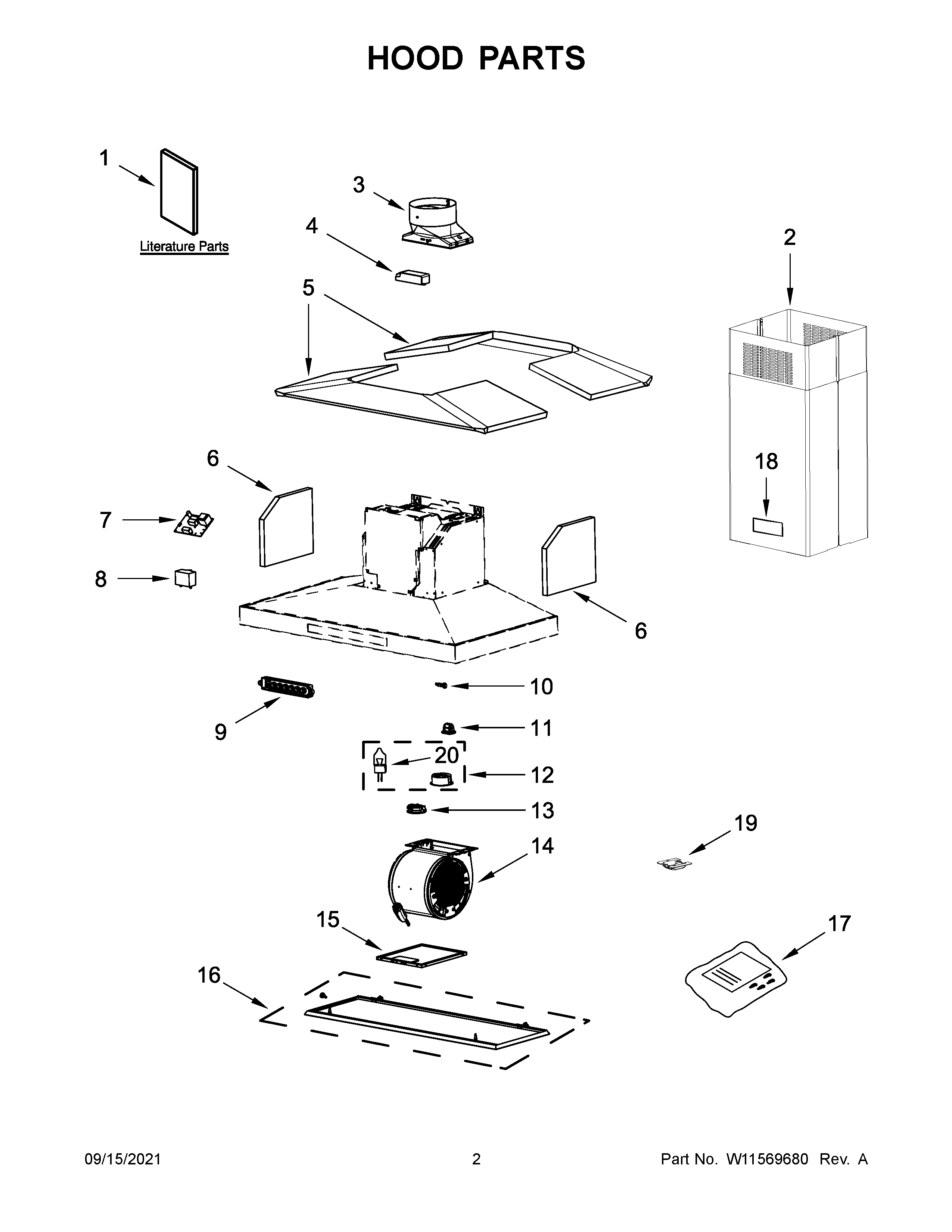 KitchenAid KVIB606DBS3 hood parts diagram