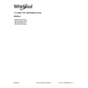 Whirlpool WMH78019HW6 cover sheet diagram