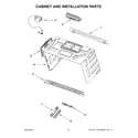 Whirlpool WMH78019HW6 cabinet and installation parts diagram