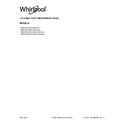 Whirlpool WMH78019HV05 cover sheet diagram