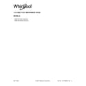 Whirlpool YWMH78019HZ05 cover sheet diagram