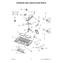 Whirlpool YWMH78019HZ05 interior and ventilation parts diagram