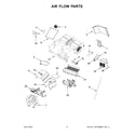 Whirlpool YWMH78019HZ05 air flow parts diagram