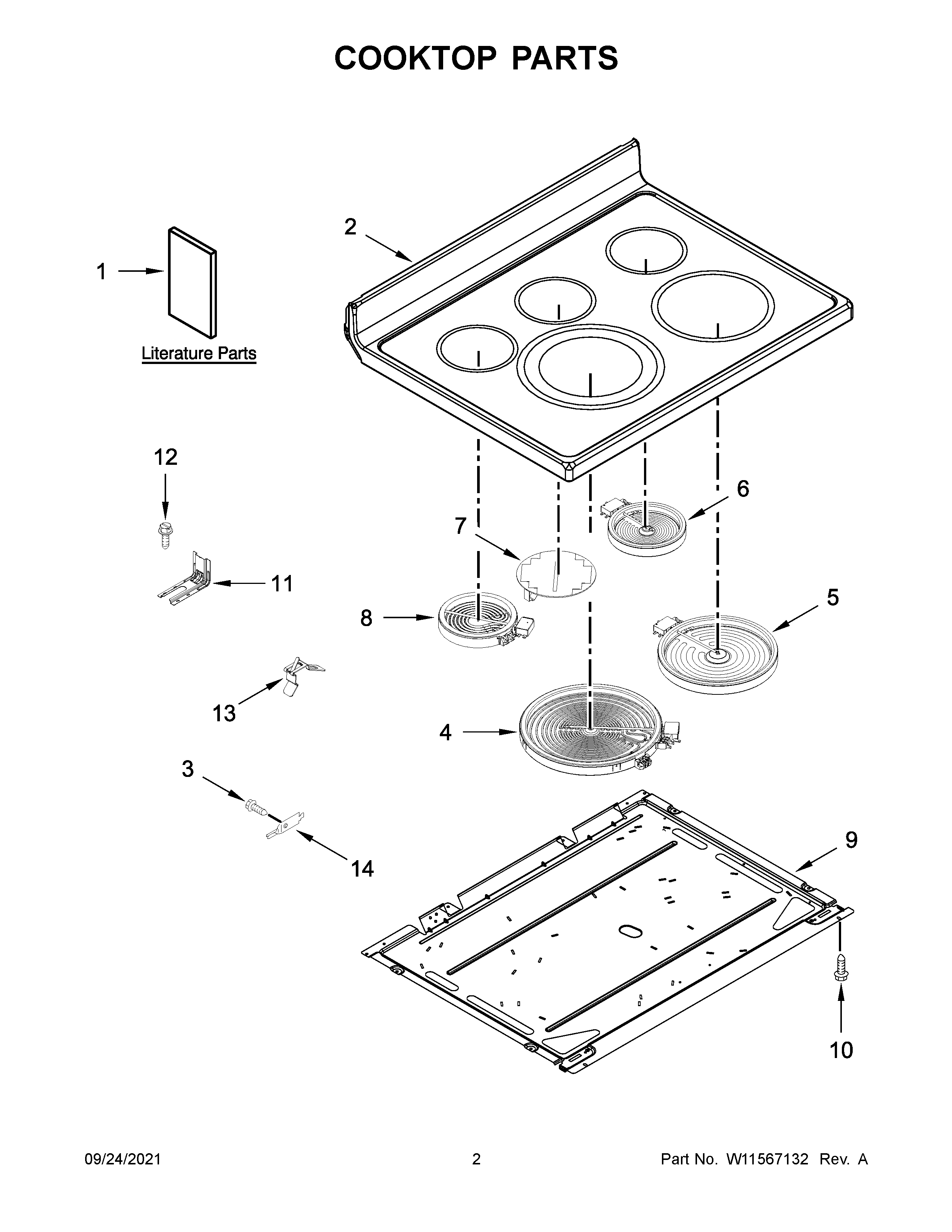 KitchenAid YKFEG500ESS5 cooktop parts diagram