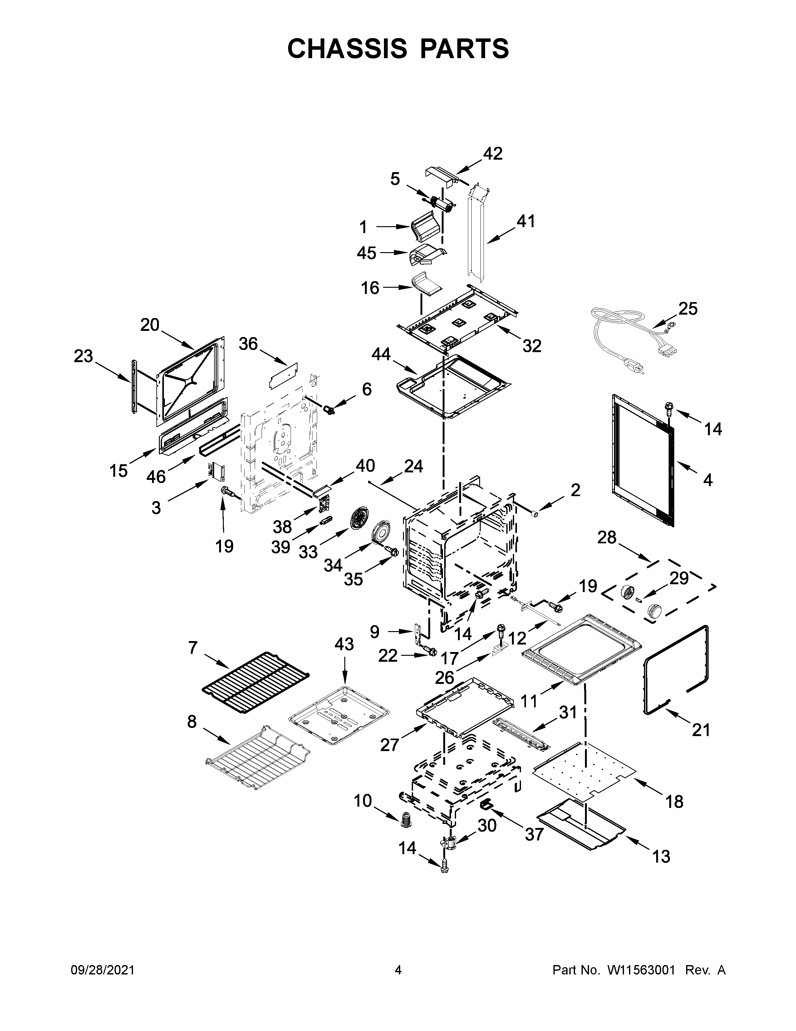 Whirlpool WEG750H0HZ2 chassis parts diagram