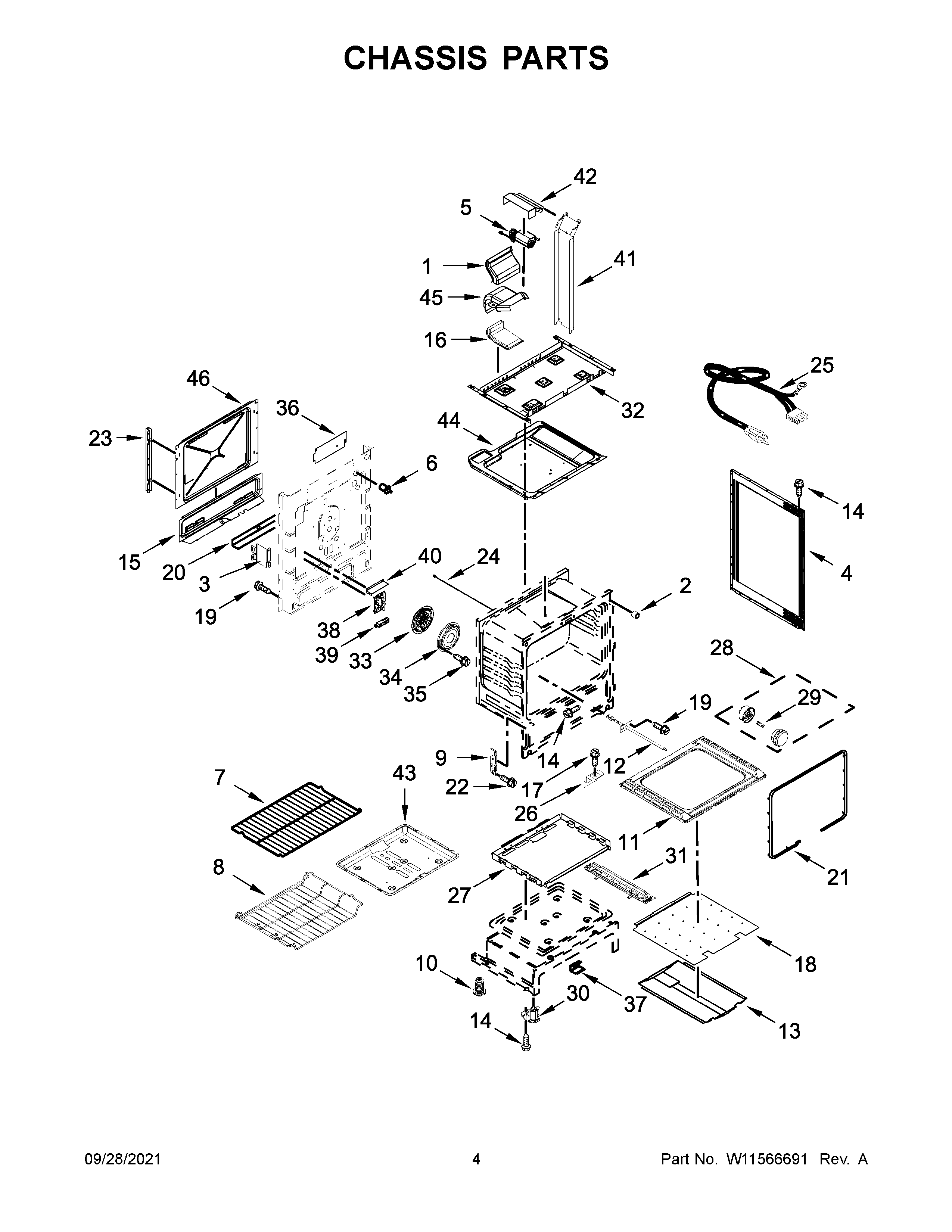 Whirlpool WEG750H0HW1 chassis parts diagram
