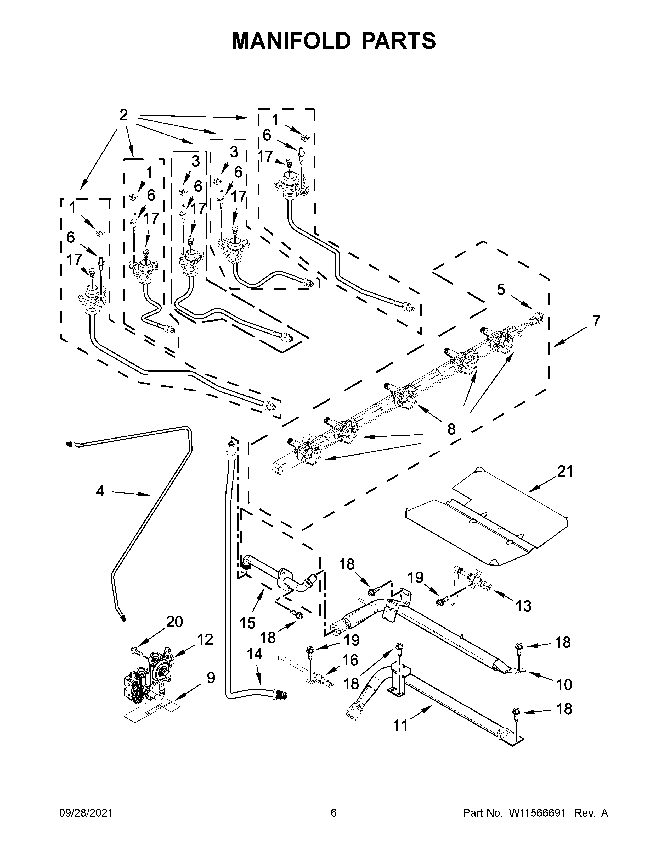 Whirlpool WEG750H0HW1 manifold parts diagram