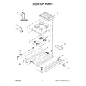 Whirlpool WFG975H0HZ2 cooktop parts diagram