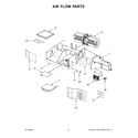Whirlpool WMH31017HS9 air flow parts diagram