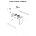 Whirlpool WMH31017HS9 cabinet and installation parts diagram