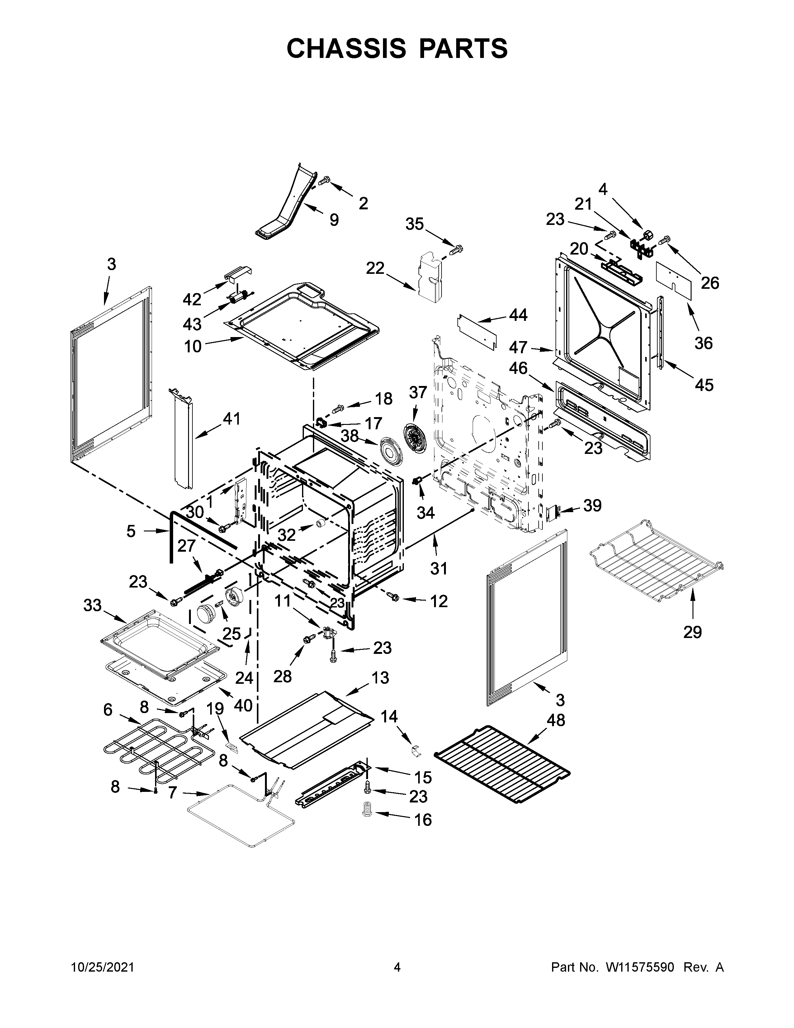 Whirlpool WEE750H0HZ2 chassis parts diagram