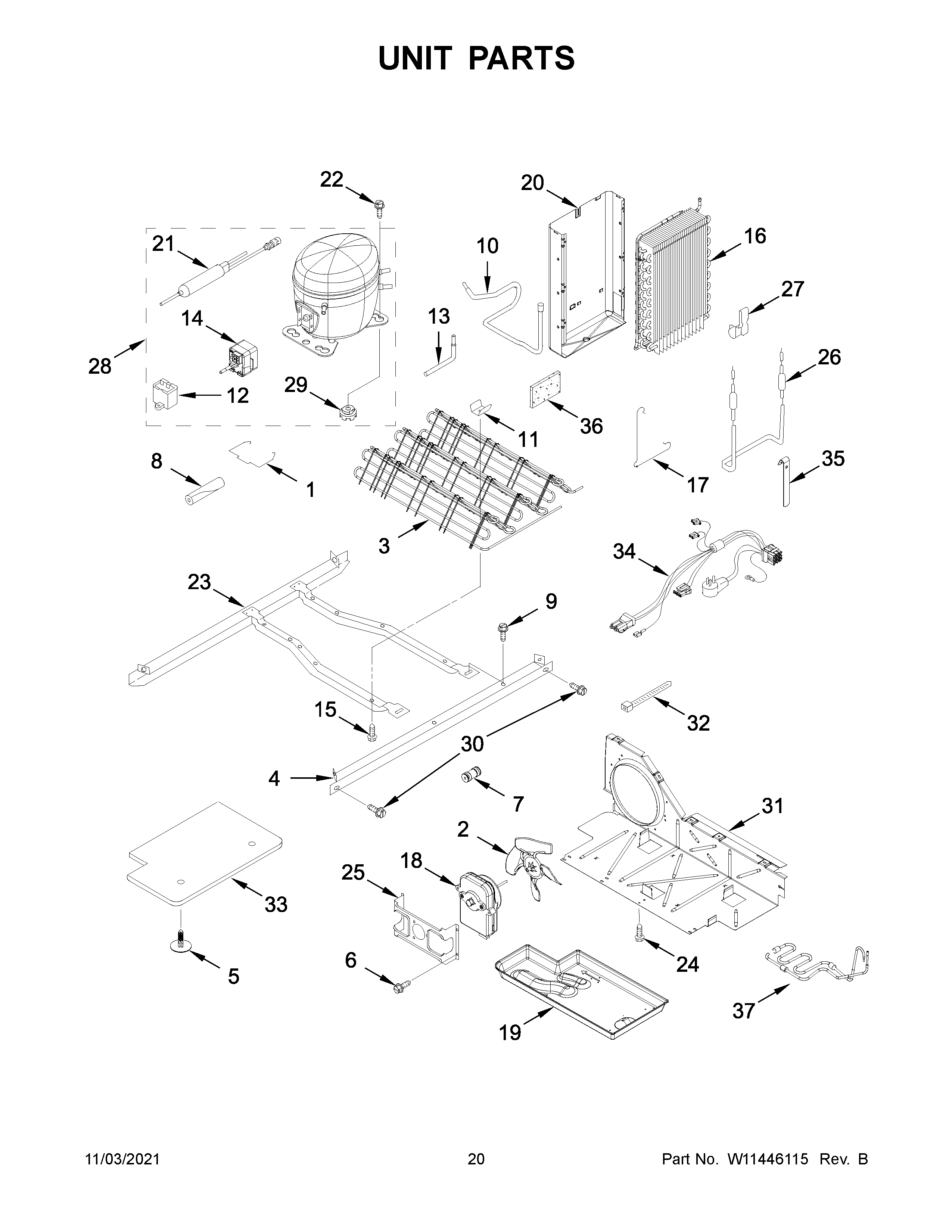 Whirlpool WRS311SDHM04 unit parts diagram