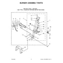 Whirlpool WGD6120HC0 burner assembly parts diagram