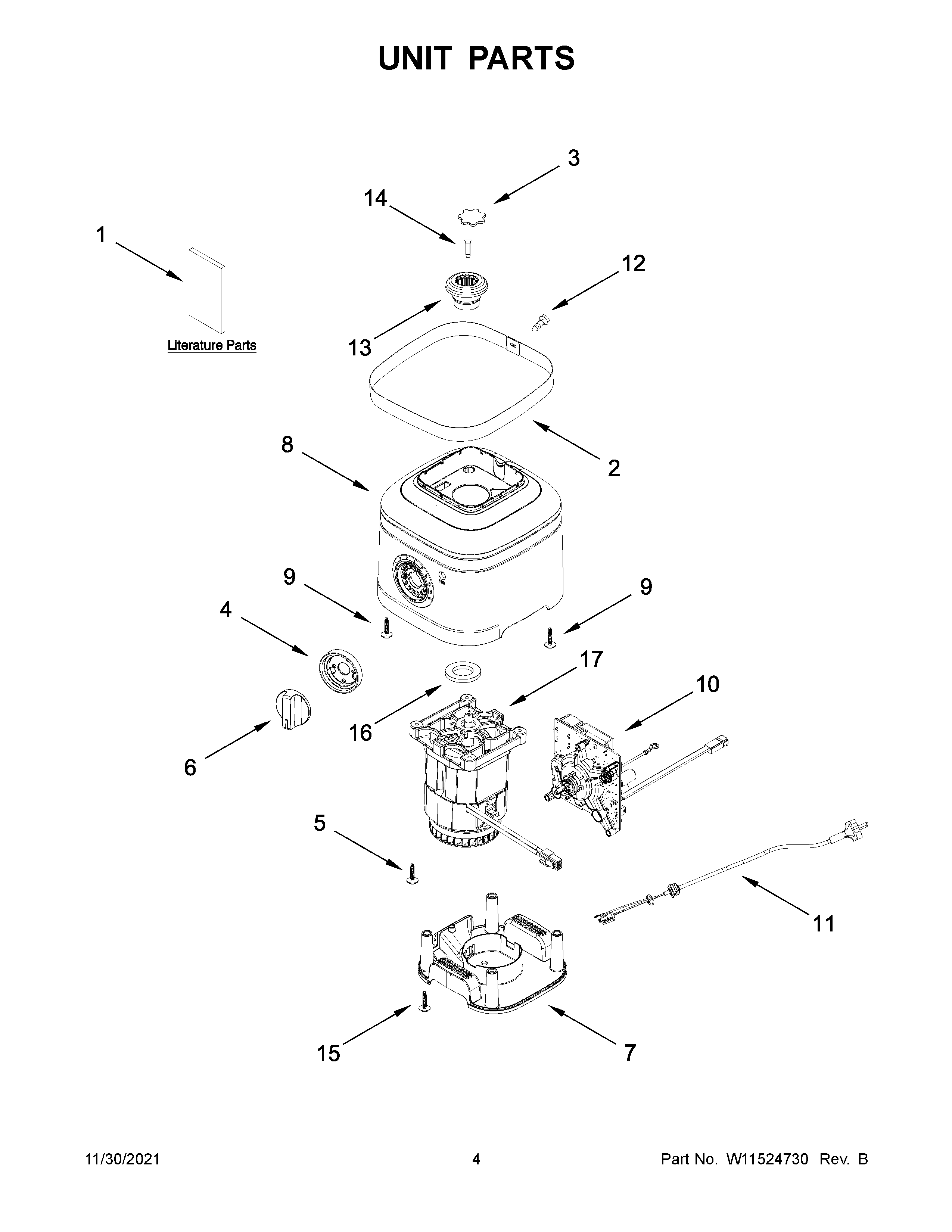 KitchenAid KSB4026BE0 unit parts diagram