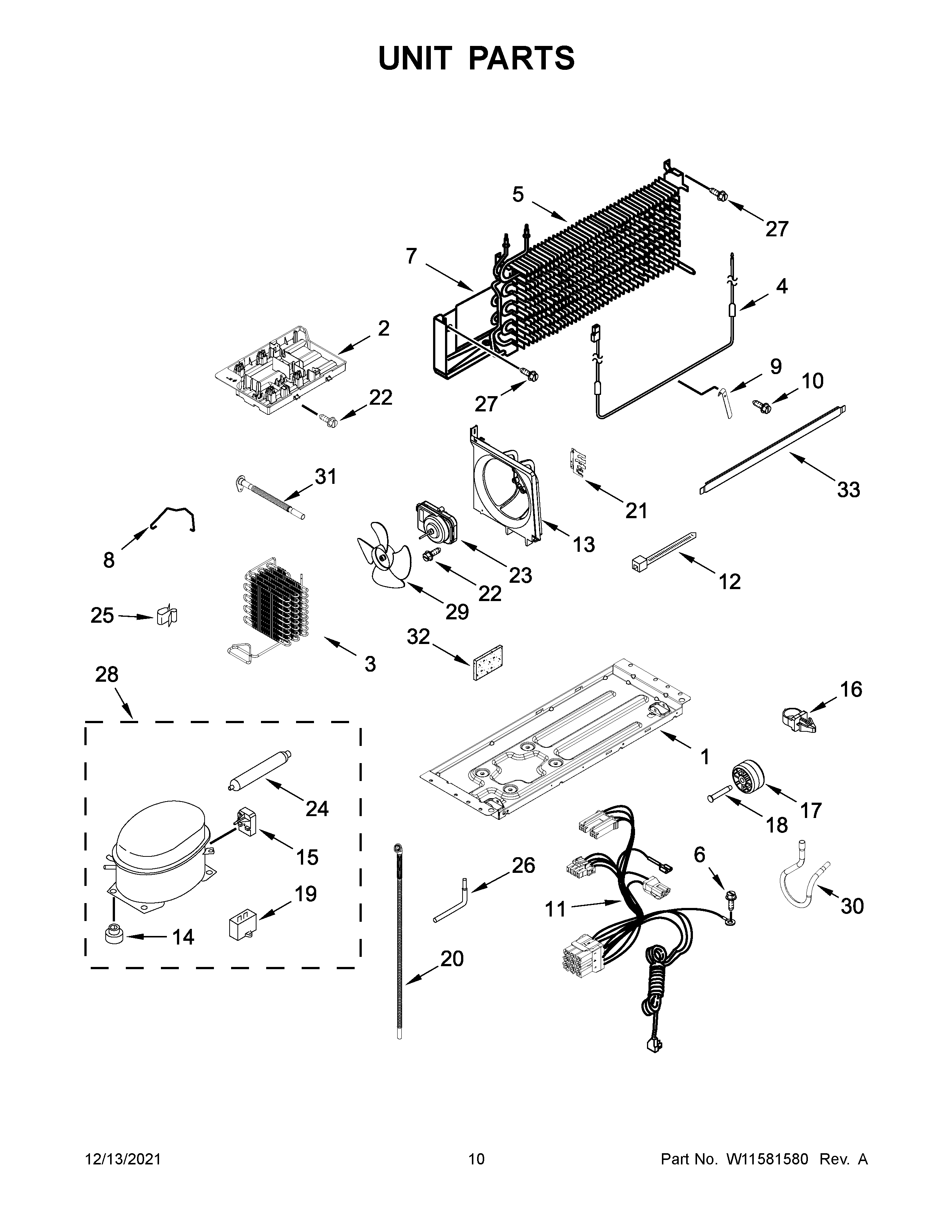 Whirlpool WRT549SZDB03 unit parts diagram