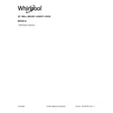 Whirlpool WVW7336JS1 cover sheet diagram