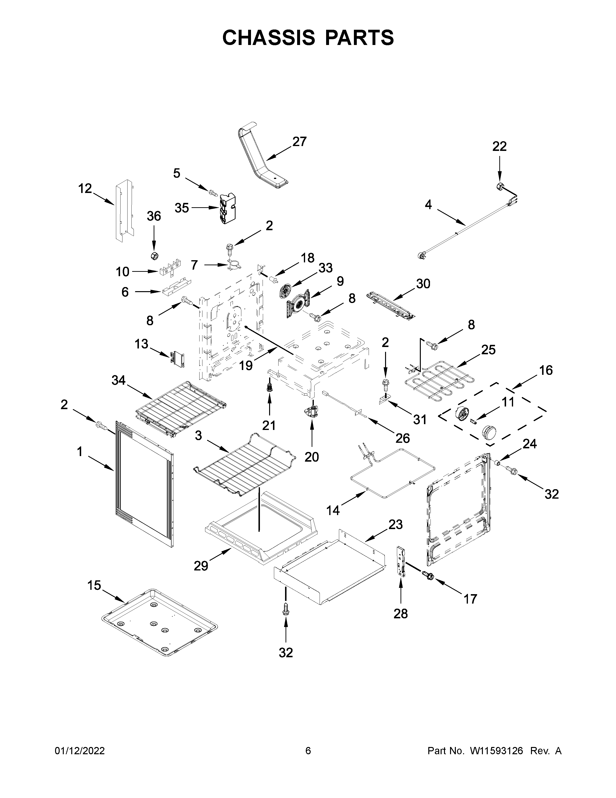 KitchenAid YKFEG500EBS5 chassis parts diagram