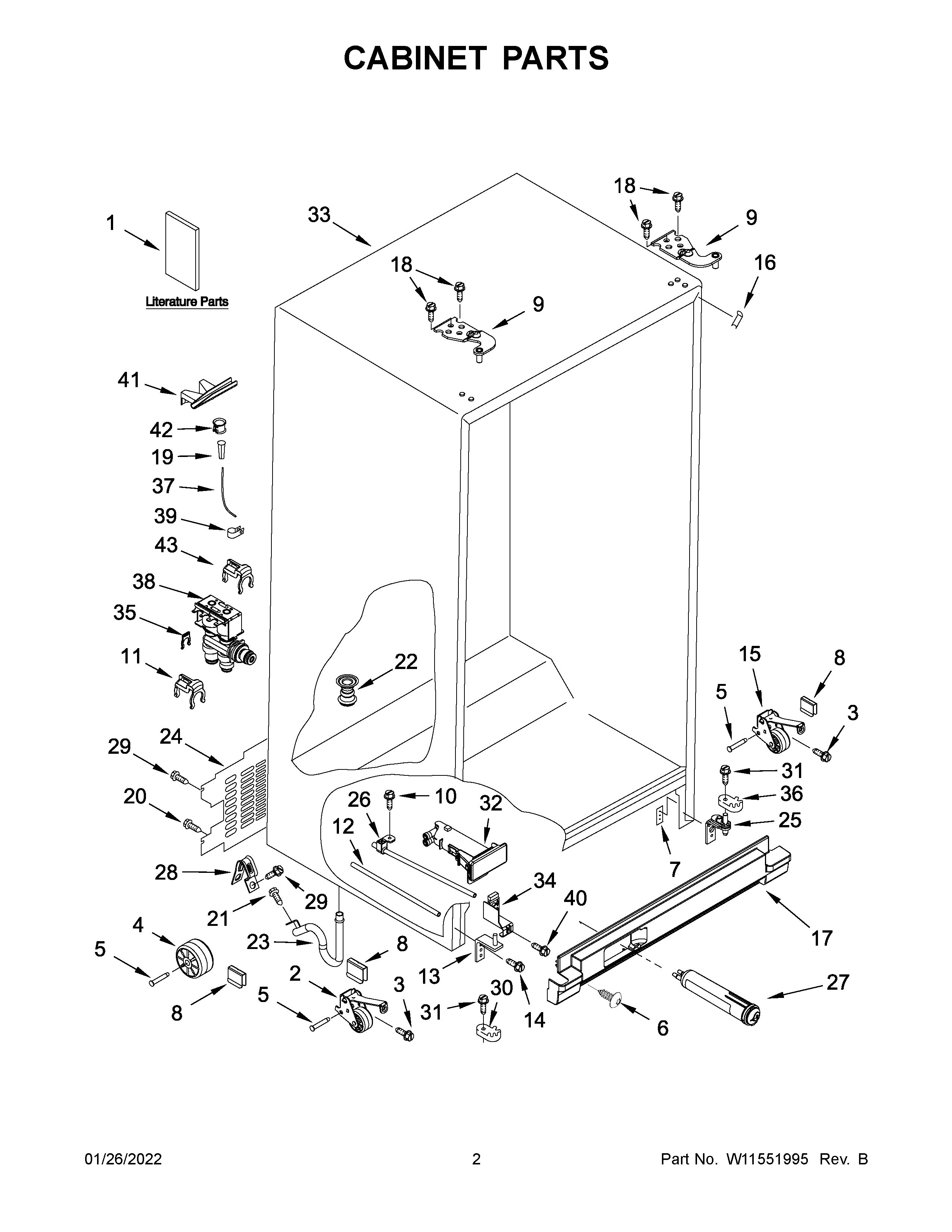 Amana ASI2175GRW07 cabinet parts diagram