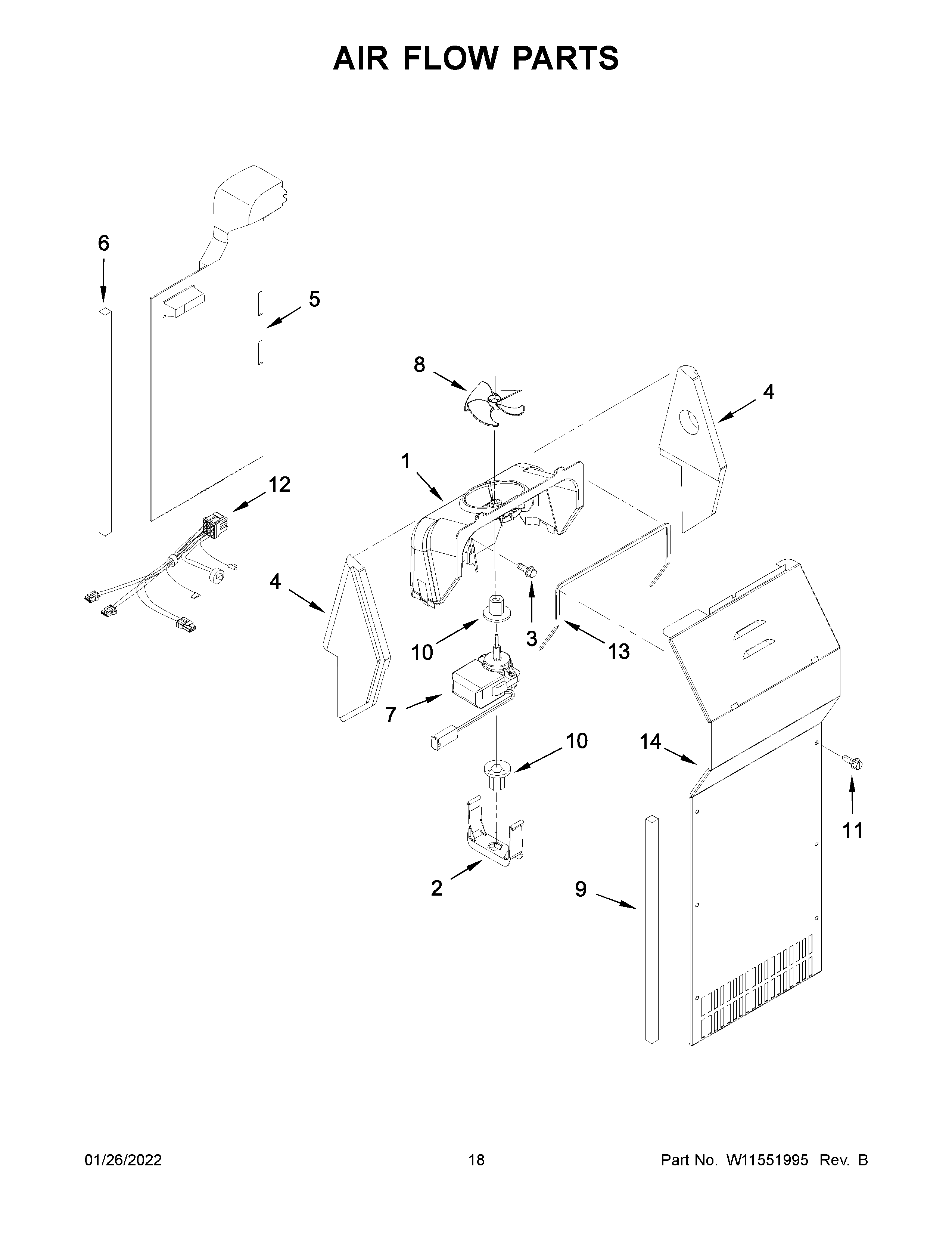 Amana ASI2175GRW07 air flow parts diagram