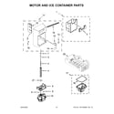 Maytag MSS25C4MGZ06 motor and ice container parts diagram
