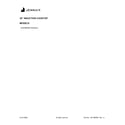 Jenn-Air JIC4536KS00 cover sheet diagram