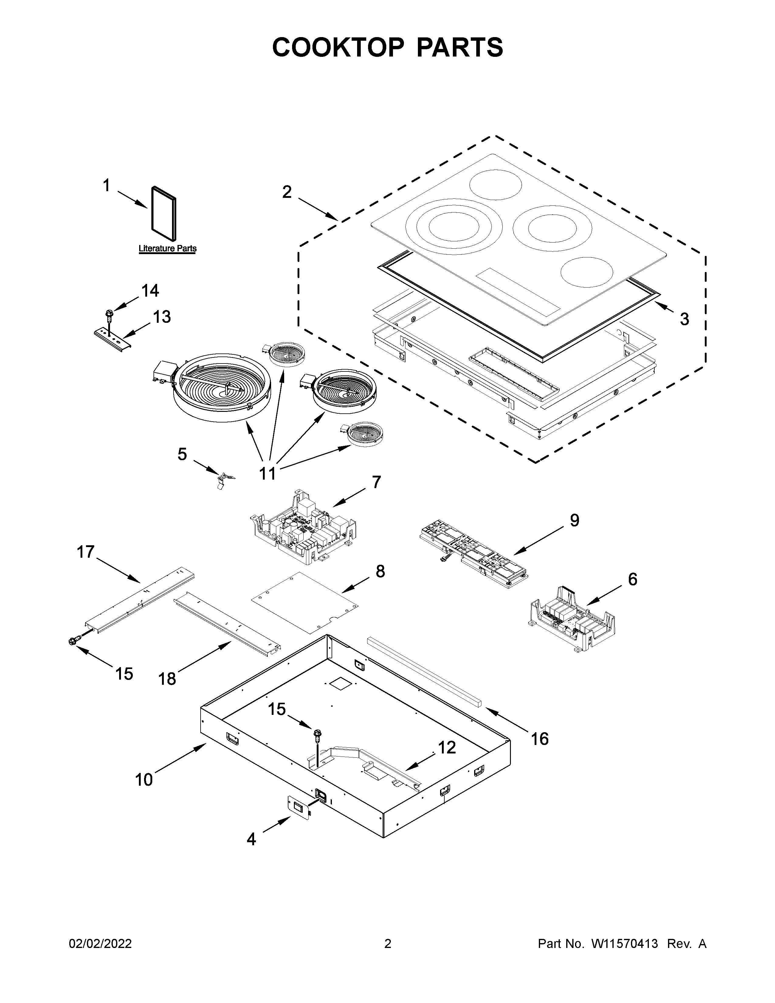 Jenn-Air JEC4430KB01 cooktop parts diagram