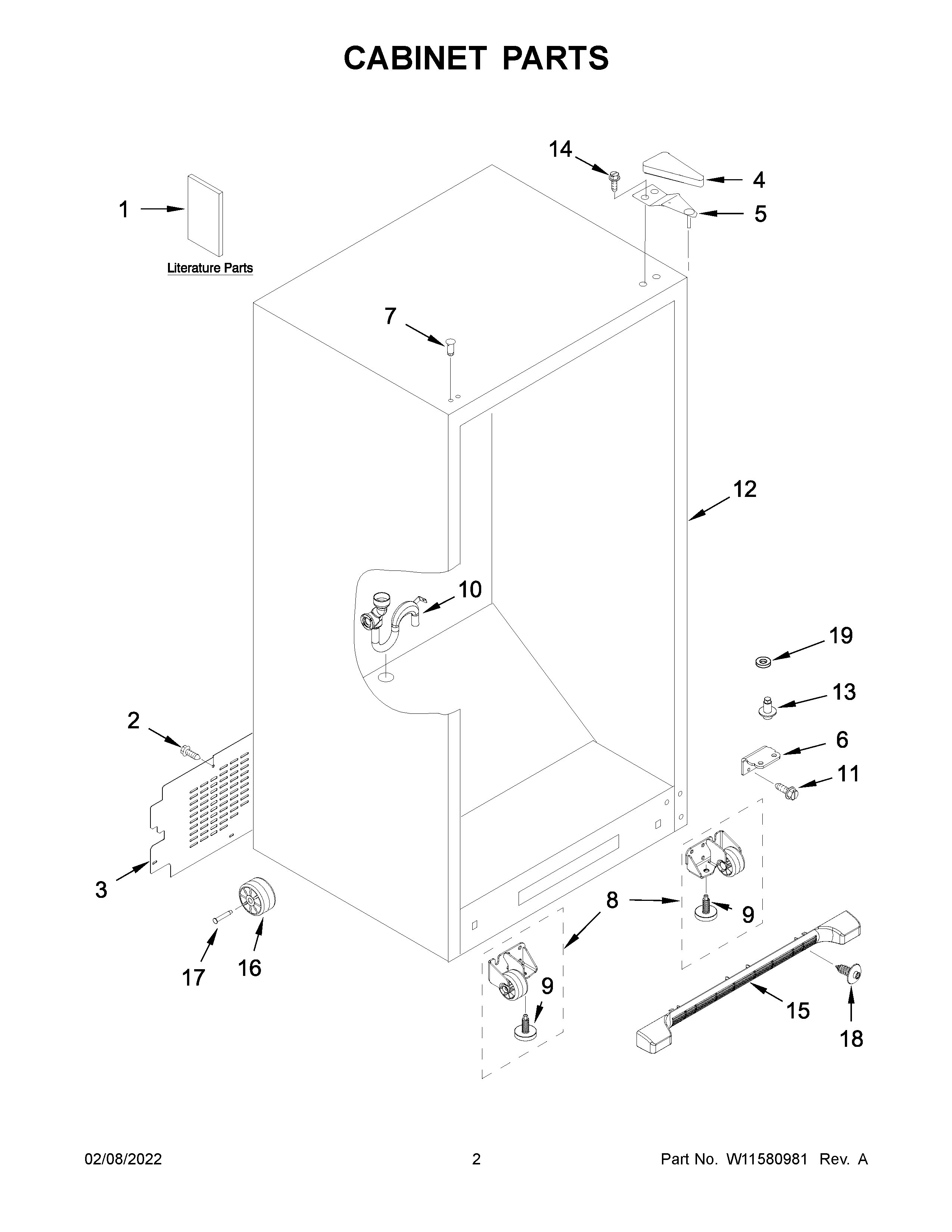 Maytag MZF34X20DW06 cabinet parts diagram