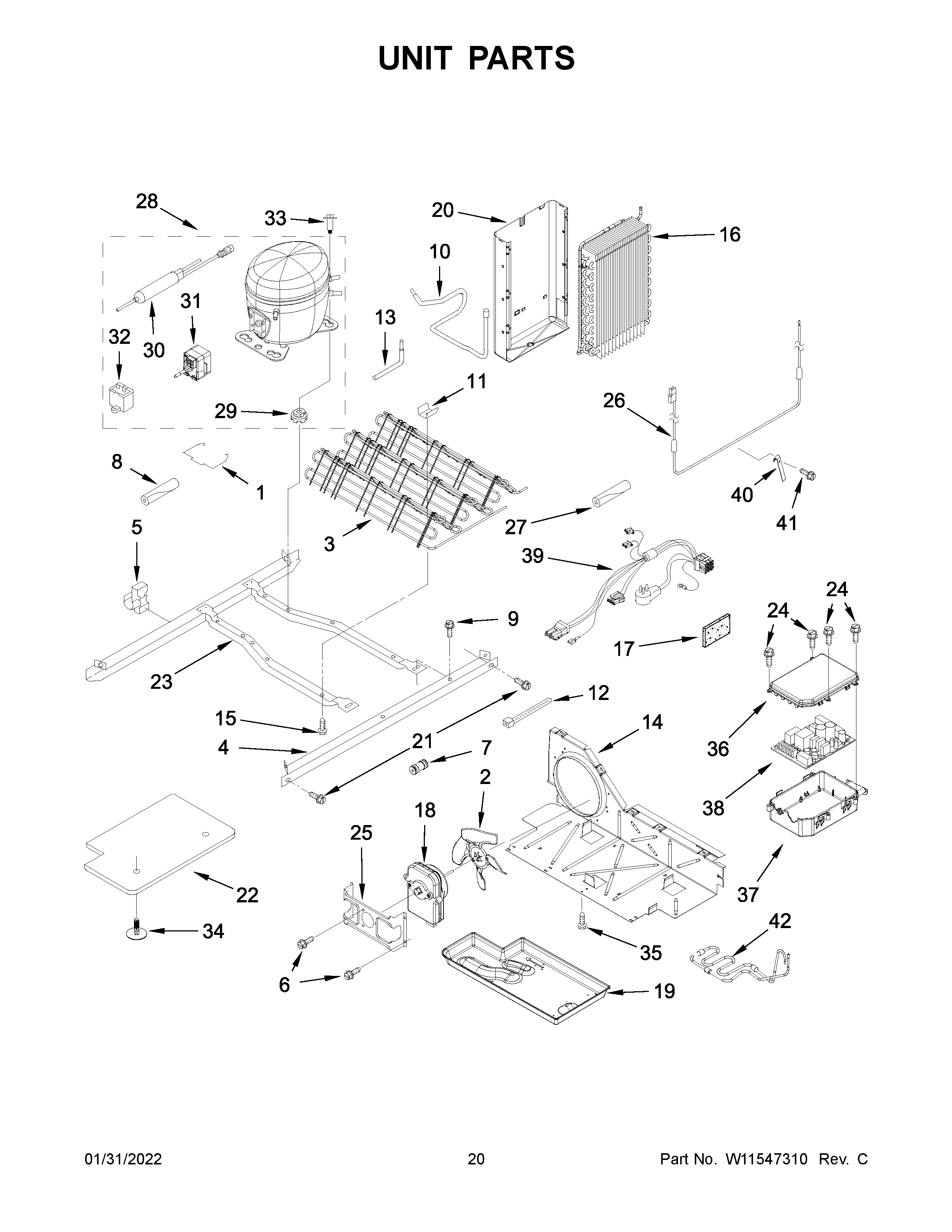 Whirlpool WRS325SDHW08 unit parts diagram