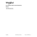 Whirlpool WRF757SDHV03 cover sheet diagram