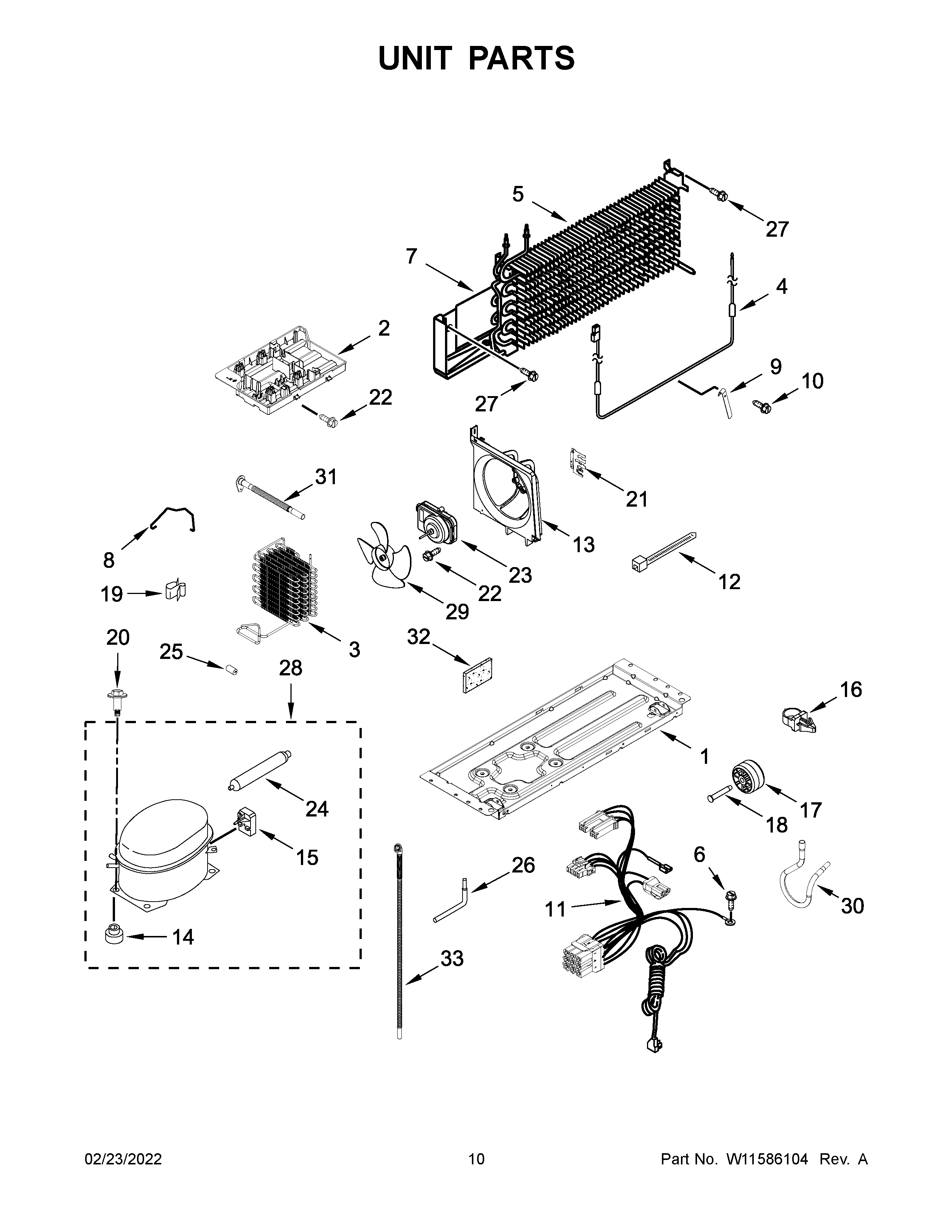 Whirlpool WRT318FZDW09 unit parts diagram