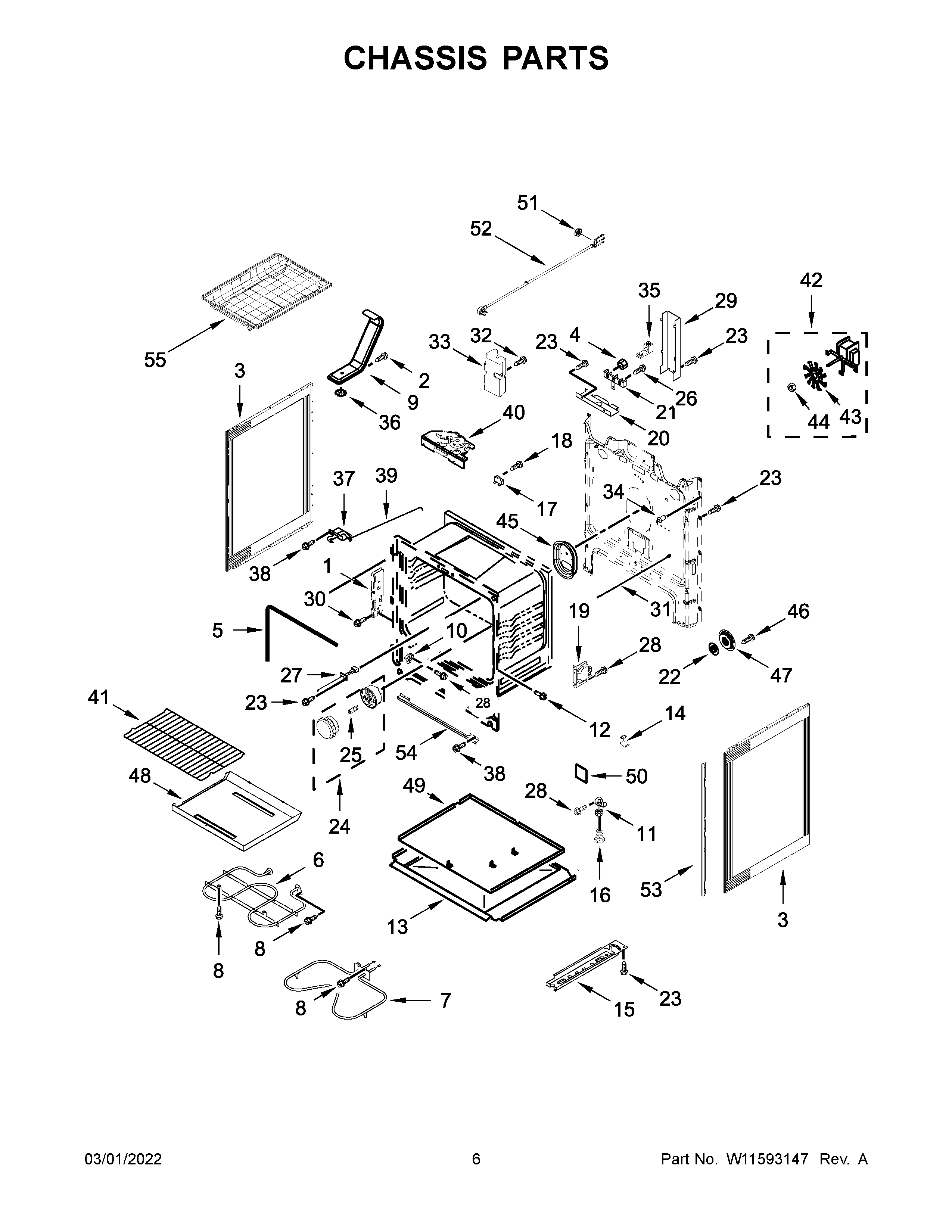 Whirlpool YWFE550S0LW2 chassis parts diagram