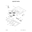Whirlpool WCE97US6KB01 cooktop parts diagram