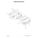 KitchenAid YKFED500EBS5 upper door parts diagram