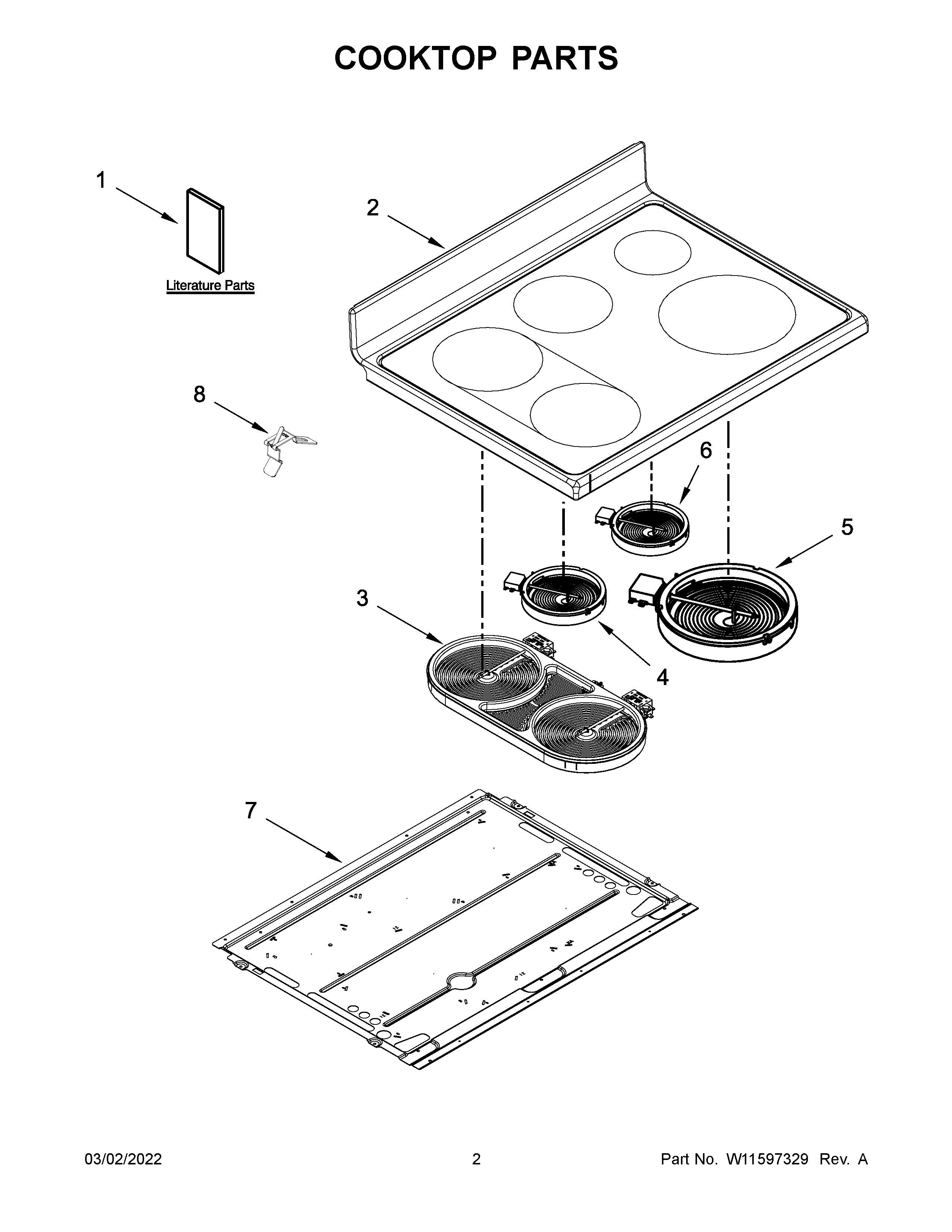 Maytag MET8800FZ05 cooktop parts diagram