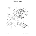 Whirlpool WEE750H0HZ4 cooktop parts diagram