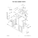 Maytag MVWC565FW3 top and cabinet parts diagram
