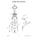 Maytag MVWC565FW3 basket and tub parts diagram