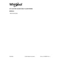 Whirlpool WEE515SALB2 cover sheet diagram