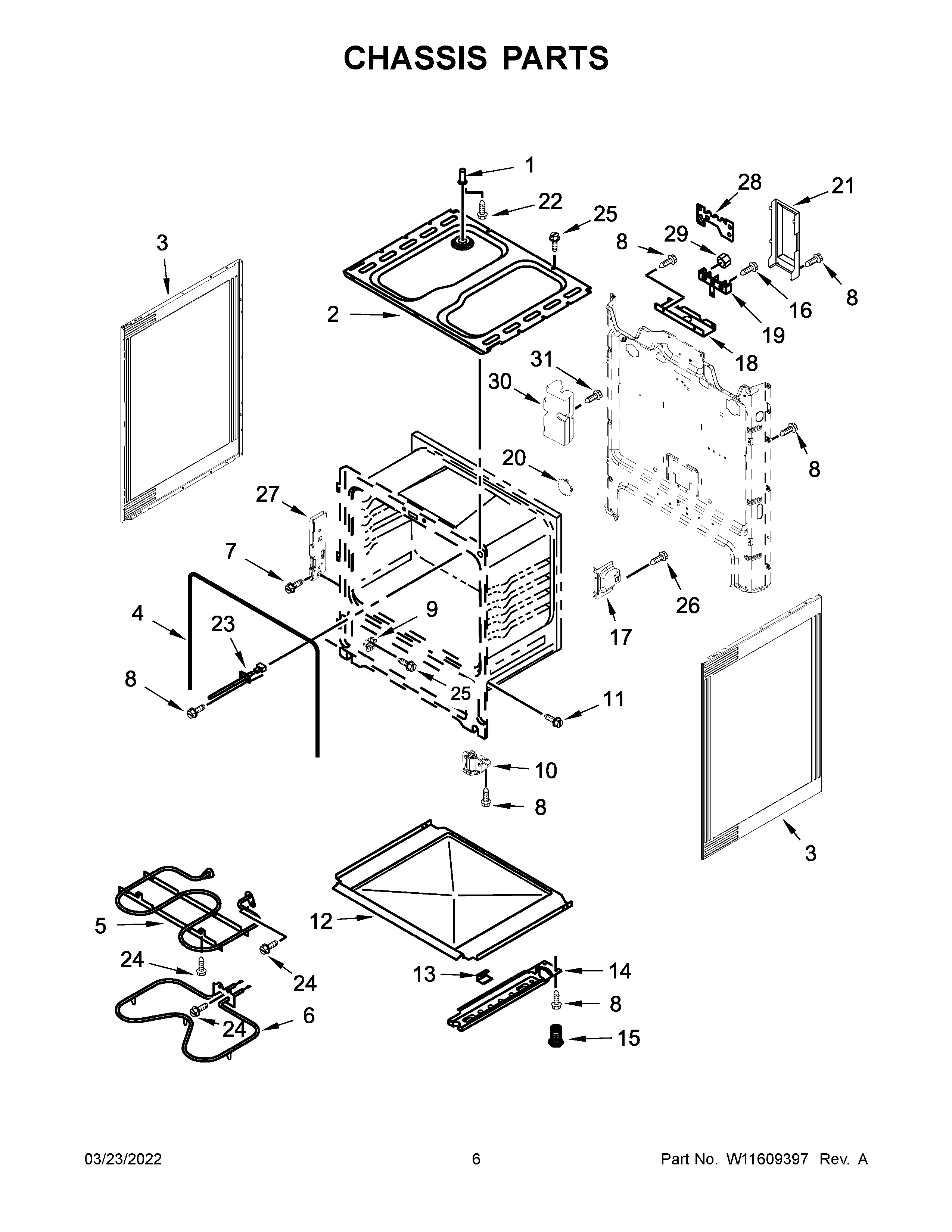 Maytag 4KMER7600AW3 chassis parts diagram
