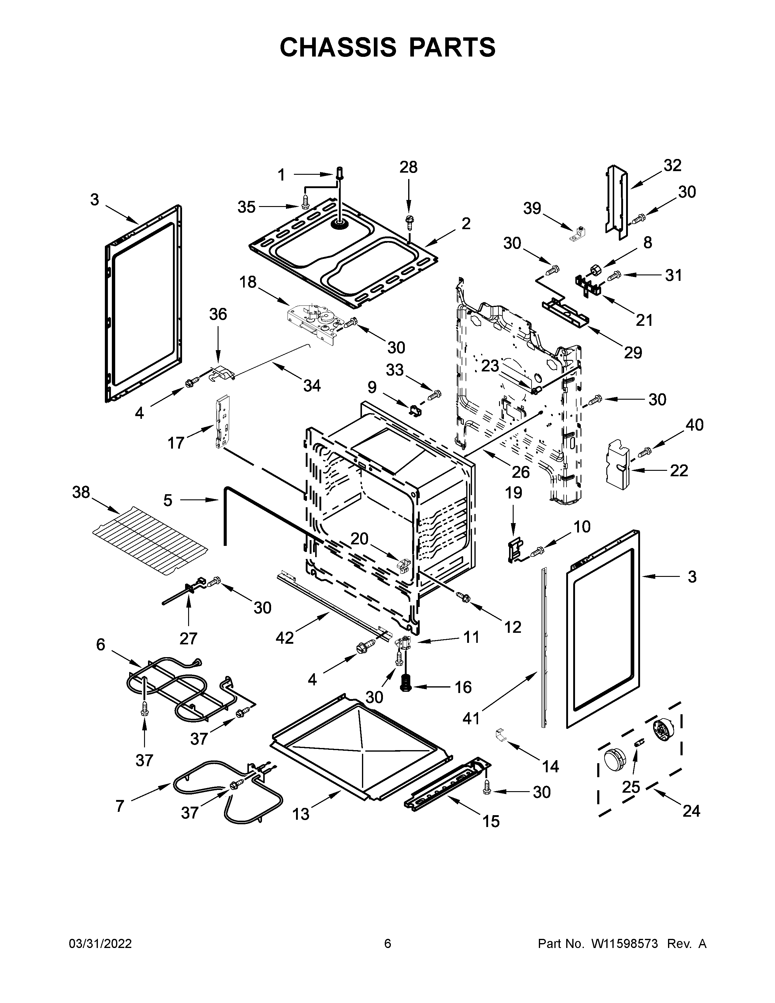 Whirlpool WFC315S0JB3 chassis parts diagram