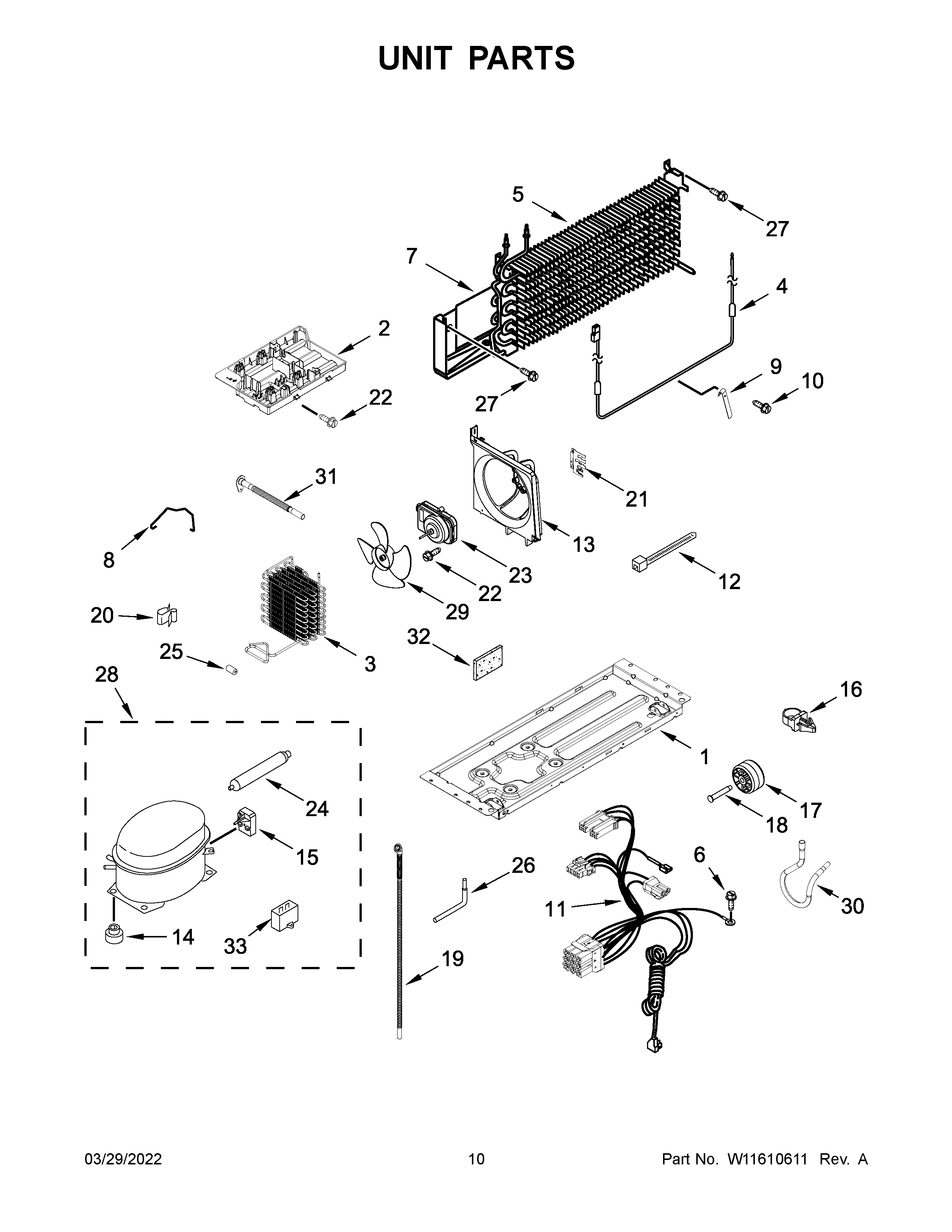 Whirlpool WRT138FFDM01 unit parts diagram