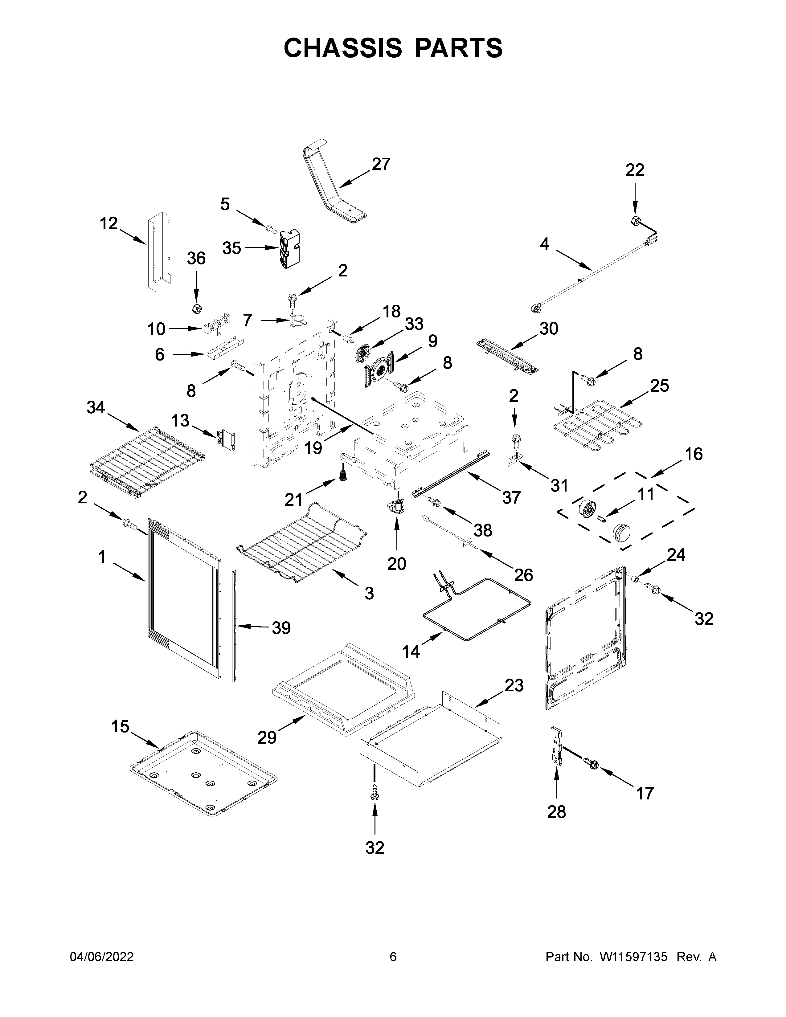 KitchenAid YKFEG500ESS7 chassis parts diagram