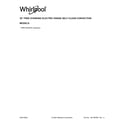 Whirlpool YWFE745H0FS5 cover sheet diagram