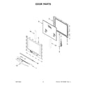 Whirlpool YWFE745H0FS5 door parts diagram
